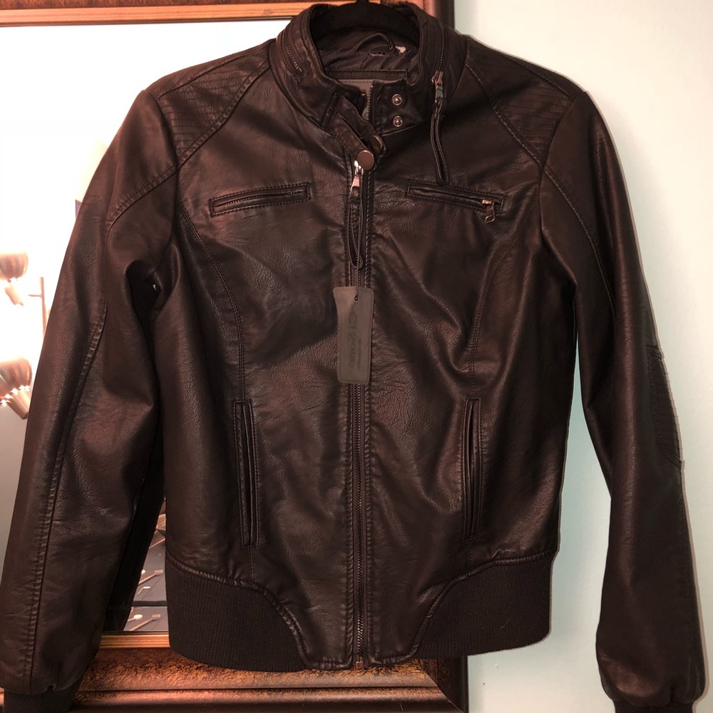 Faux leather jacket